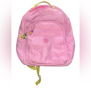 KIPLING Pink Backpack with Yellow Accents